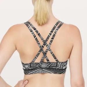 Lululemon Energy Bra Inked Energy Bra Ice Grey Black 8