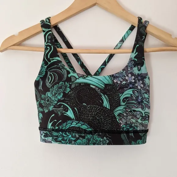 Lululemon Energy Bra Memoir Multi Green 4