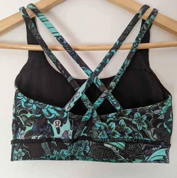 Lululemon Energy Bra Memoir Multi Green 4