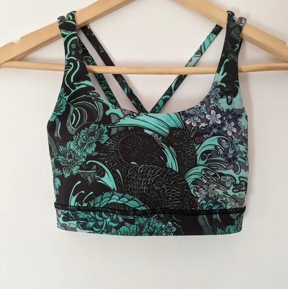 Lululemon Energy Bra Memoir Multi Green 4