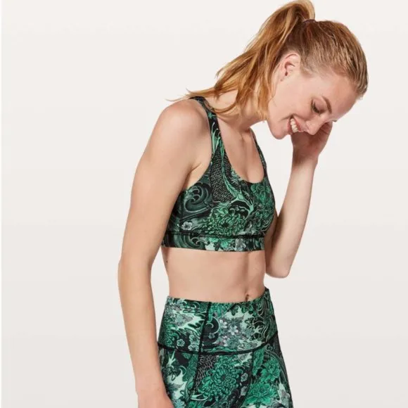 Lululemon Energy Bra Memoir Multi Green 4