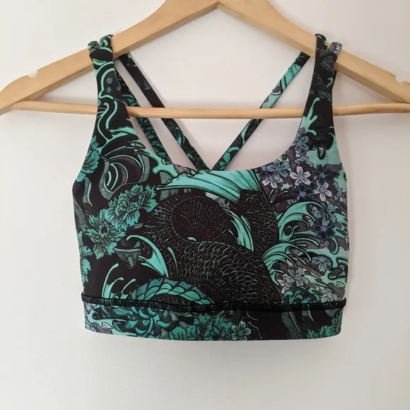 Lululemon Energy Bra Memoir Multi Green 4