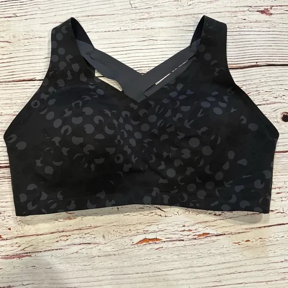 Lululemon Enlite Bra Weave High Support in Primal Dot Black Multi Sz 38DD
