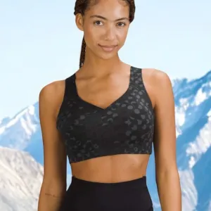 Lululemon Enlite Bra Weave High Support in Primal Dot Black Multi Sz 38DD
