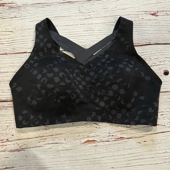 Lululemon Enlite Bra Weave High Support in Primal Dot Black Multi Sz 38DD