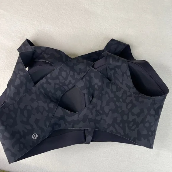Lululemon Enlite Bra *Zip Front Formation Camo Deep Coal Multi Size 36E
