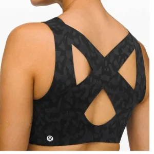 Lululemon Enlite Bra *Zip Front Formation Camo Deep Coal Multi Size 36E