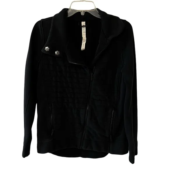 Lululemon Fleece To Be True Jacket Black 2 quilted