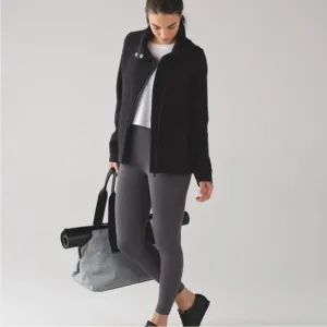 Lululemon Fleece To Be True Jacket Black 2 quilted