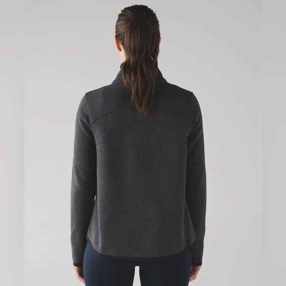 Lululemon Its Fleecing Cold Zip UpHeathered Black / Black