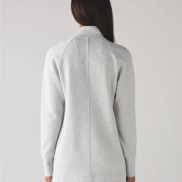 Lululemon Light Grey Fleece Fill Zip Wrap Jacket Size Small Medium 6–8