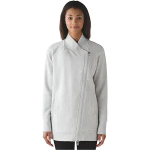 Lululemon Light Grey Fleece Fill Zip Wrap Jacket Size Small Medium 6–8