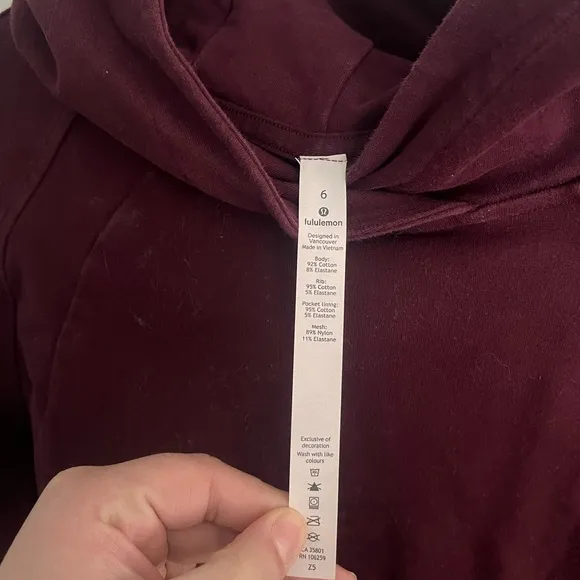 Lululemon Under Wraps hooded Pullover Sz 6