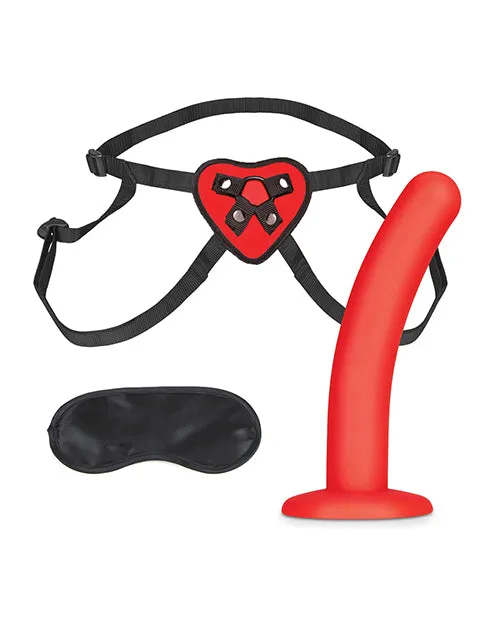 Lux Fetish Red Heart Strap-On Set