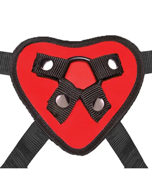 Lux Fetish Red Heart Strap-On Set