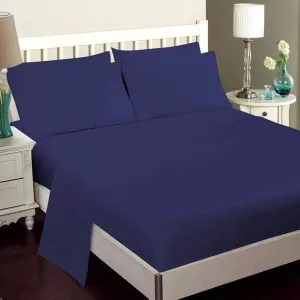 Luxury Bamboo Bed Sheet Set In Oxford Blue