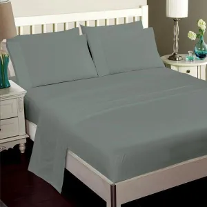 Luxury Bamboo Bed Sheet Set In Slate Grey
