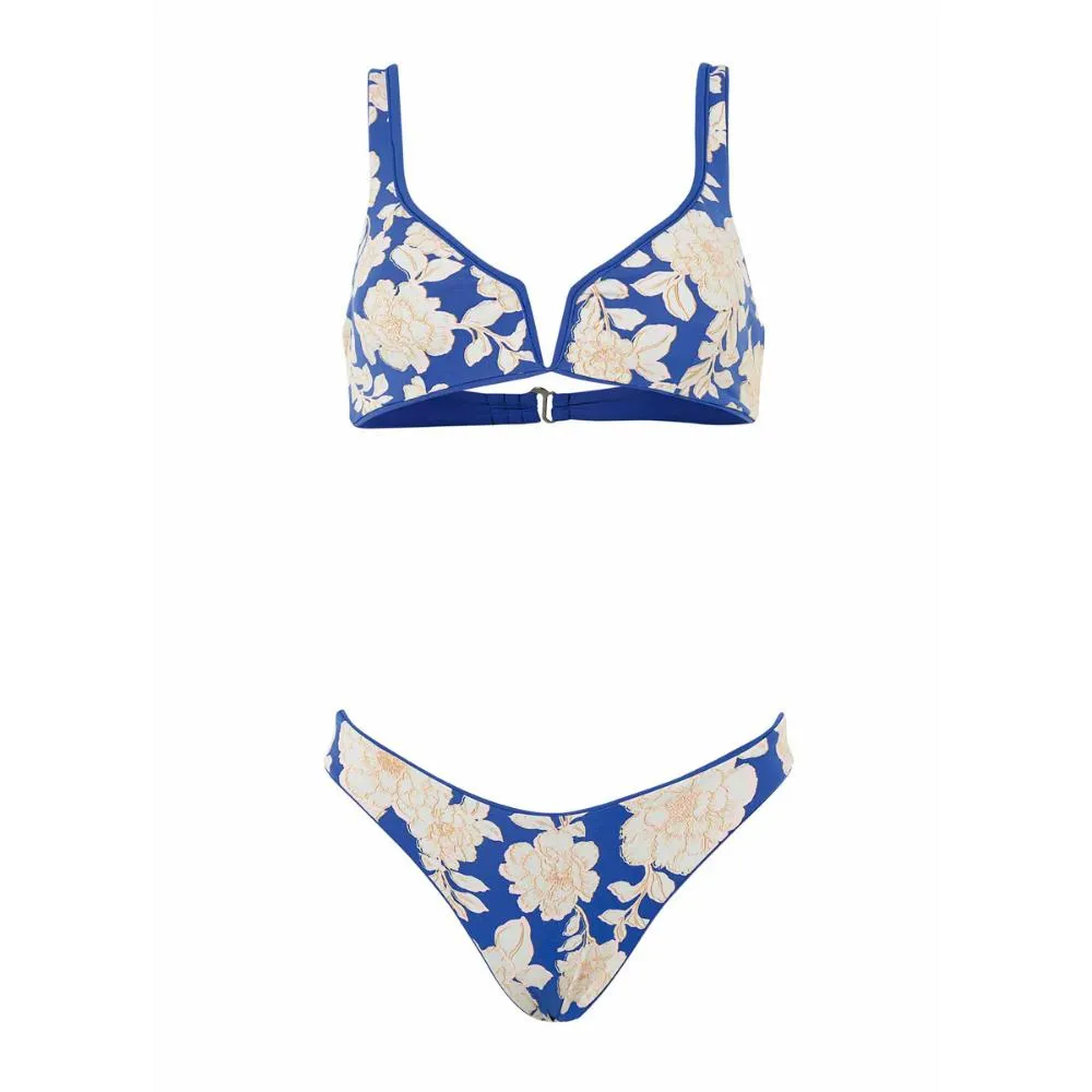 MAAJI LAPIS BLUE VICTORY V WIRE BRALETTE TOP