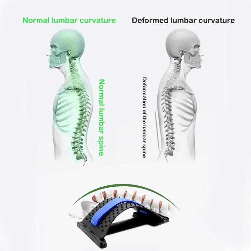 Magic Multi-Level Back Stretching Device,Back Massager Lumbar Support Stretcher Spinal Pain Relieve Back Pain Muscle Pain Relief