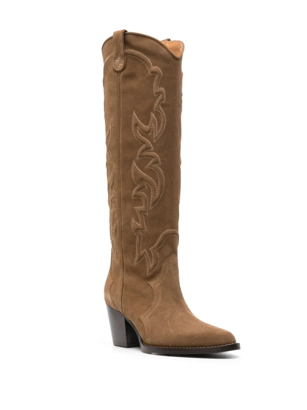 Maje 65mm suede cowboy boots
