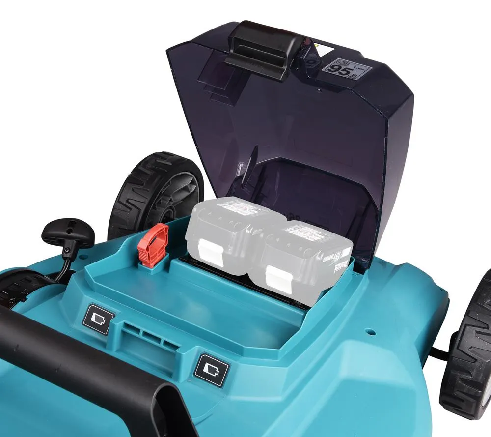 Makita 48cm Lawn Mower Kit Twin 18V LXT Li-ion Cordless Garden Grass Outdoor 2 x 5Ah Battery and Dual Charger DLM481CT2