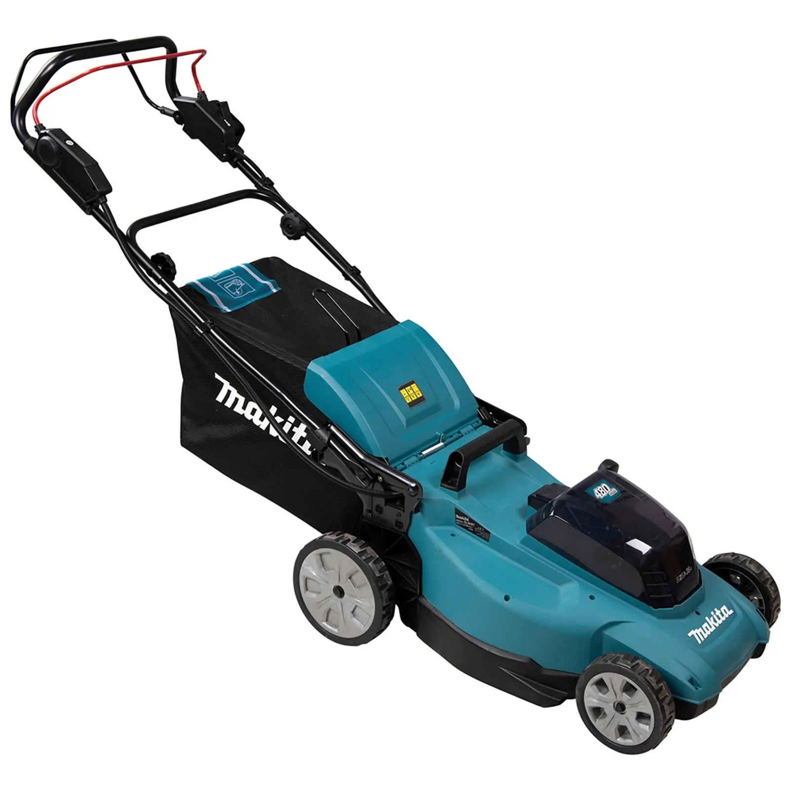 Makita 48cm Lawn Mower Kit Twin 18V LXT Li-ion Cordless Garden Grass Outdoor 2 x 5Ah Battery and Dual Charger DLM481CT2