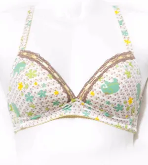 Malado Cotton Lace Bra - Soft Padded Non Wired Bra