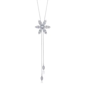 MALVA SILVER LONG NECKLACE FILIGREE