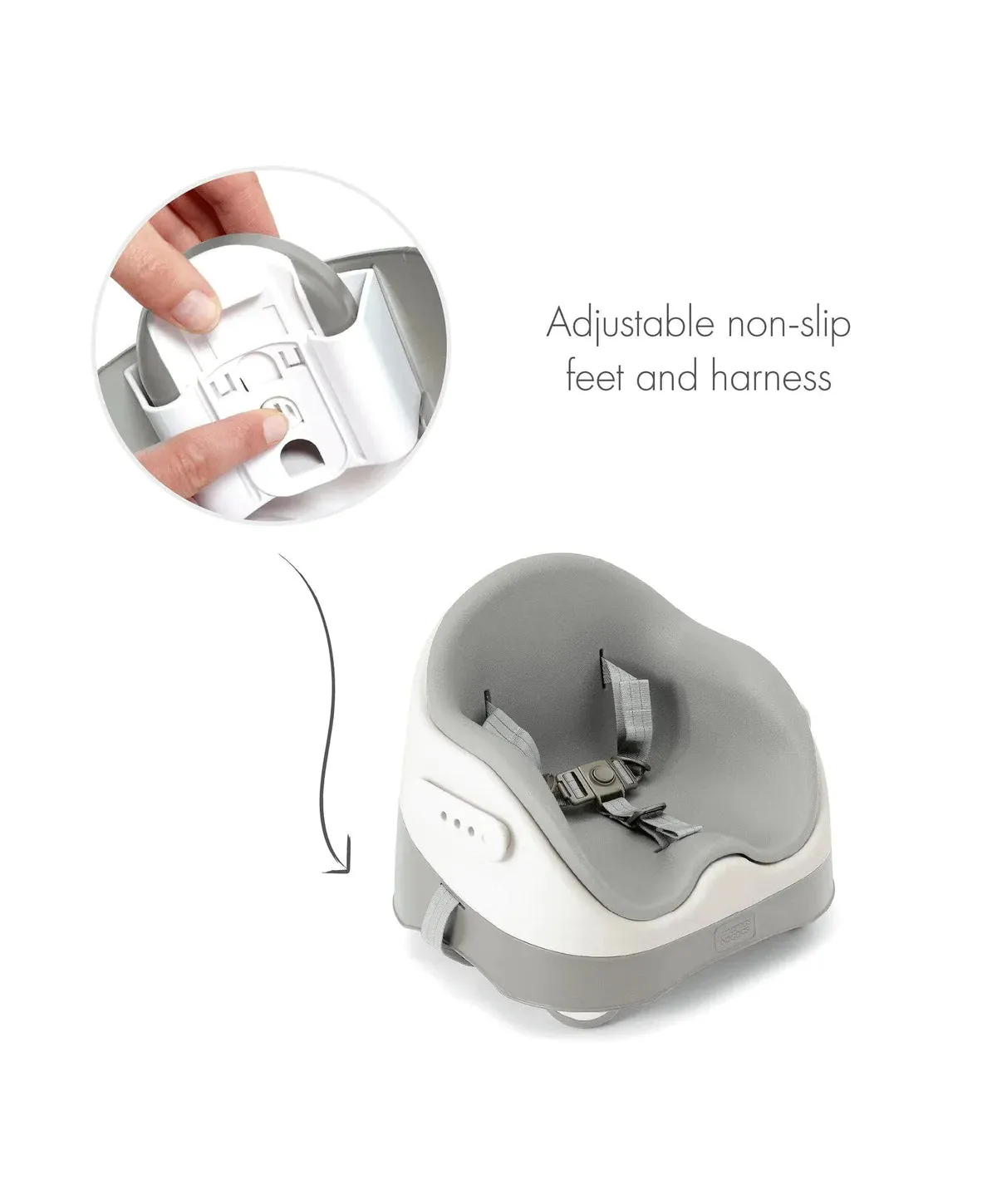 Mamas & Papas Bud 2-in-1 Booster Seat - Pebble Grey