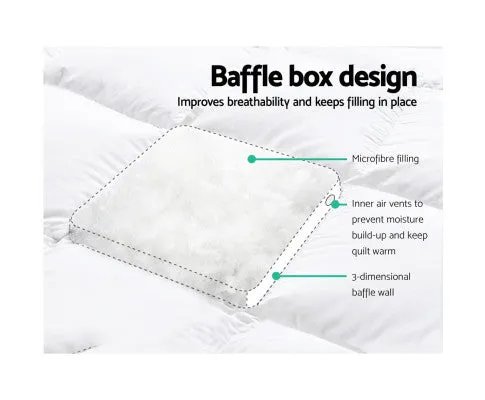 Mattress Topper Pillowtop 1000GSM Microfibre Filling Protector