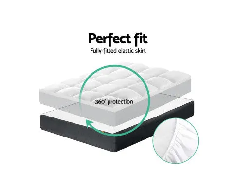Mattress Topper Pillowtop 1000GSM Microfibre Filling Protector