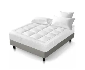 Mattress Topper Pillowtop 1000GSM Microfibre Filling Protector