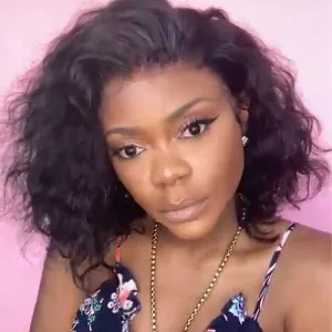 Medium Bob Deep Wave Wig for Party
