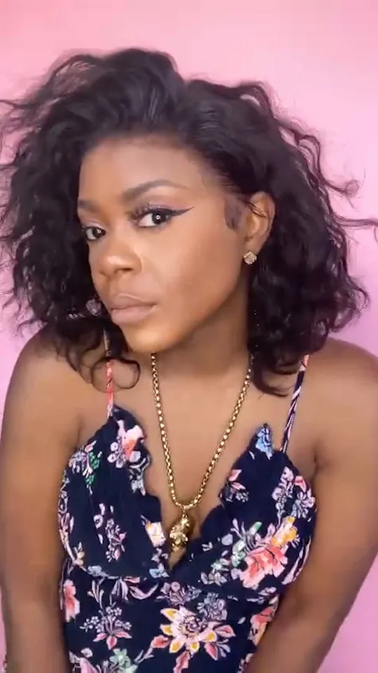 Medium Bob Deep Wave Wig for Party