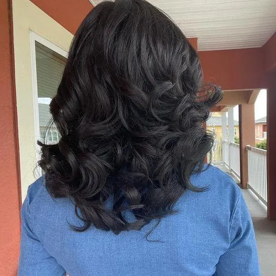 Medium Wavy Curly Wig