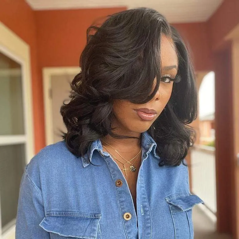 Medium Wavy Curly Wig