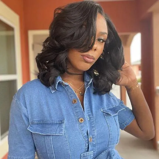 Medium Wavy Curly Wig