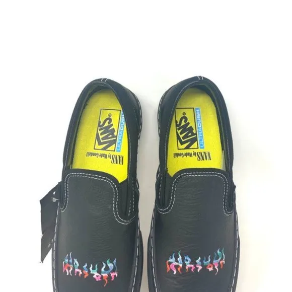 💖MEGA SALE💖NEW VANS Classic Slip On  Black Color Women s Flame SB VN0A3MUCN3H