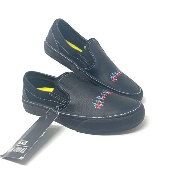 💖MEGA SALE💖NEW VANS Classic Slip On  Black Color Women s Flame SB VN0A3MUCN3H