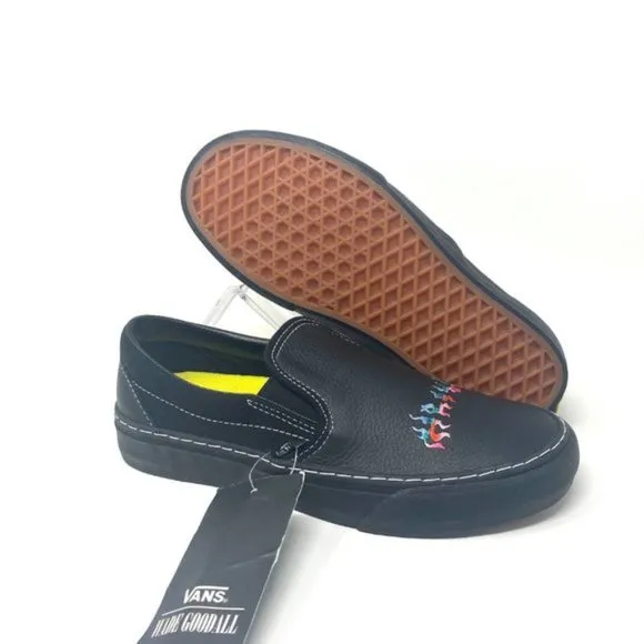 💖MEGA SALE💖NEW VANS Classic Slip On  Black Color Women s Flame SB VN0A3MUCN3H