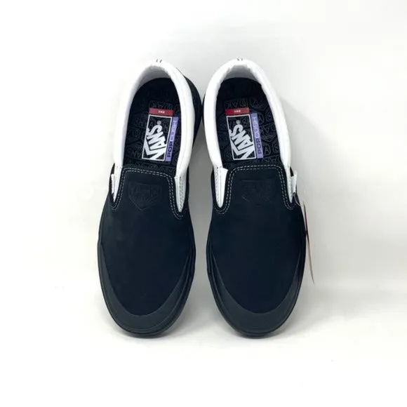 💖MEGA SALE💖VANS Bmx Slip On  Skate Dak Black White    SB Womens VN0A5HEY39M