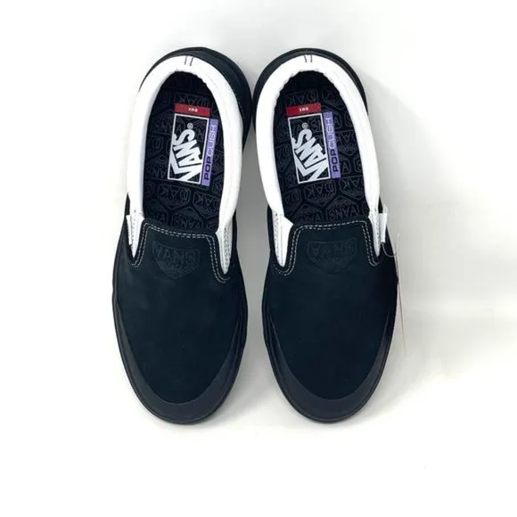 💖MEGA SALE💖VANS Bmx Slip On  Skate Dak Black White    SB Womens VN0A5HEY39M