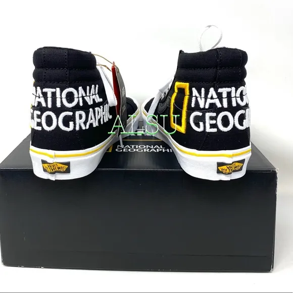 💖MEGA SALE💖VANS SK8-HI Reissue Nation Geographic Black Women's 6.5 VN0A3TKPXHP