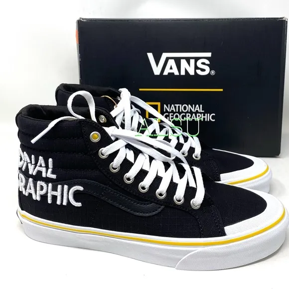 💖MEGA SALE💖VANS SK8-HI Reissue Nation Geographic Black Women's 6.5 VN0A3TKPXHP