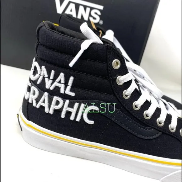 💖MEGA SALE💖VANS SK8-HI Reissue Nation Geographic Black Women's 6.5 VN0A3TKPXHP