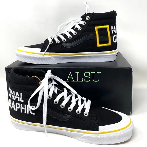 💖MEGA SALE💖VANS SK8-HI Reissue Nation Geographic Black Women's 6.5 VN0A3TKPXHP