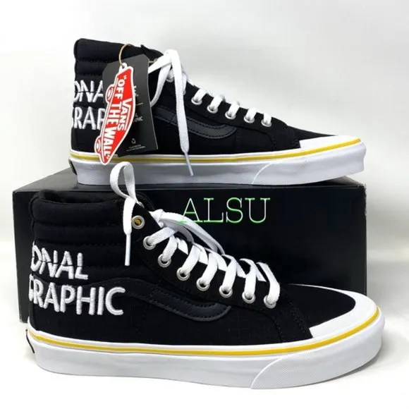 💖MEGA SALE💖VANS SK8-HI Reissue Nation Geographic Black Women's 6.5 VN0A3TKPXHP