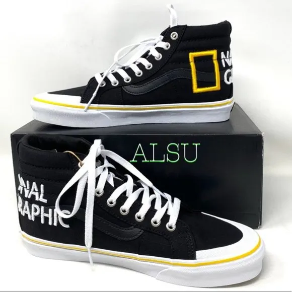 💖MEGA SALE💖VANS SK8-HI Reissue Nation Geographic Black Women's 6.5 VN0A3TKPXHP
