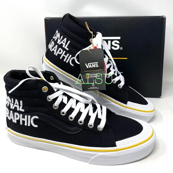 💖MEGA SALE💖VANS SK8-HI Reissue Nation Geographic Black Women's 6.5 VN0A3TKPXHP