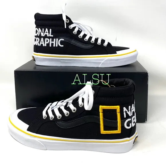 💖MEGA SALE💖VANS SK8-HI Reissue Nation Geographic Black Women's 6.5 VN0A3TKPXHP